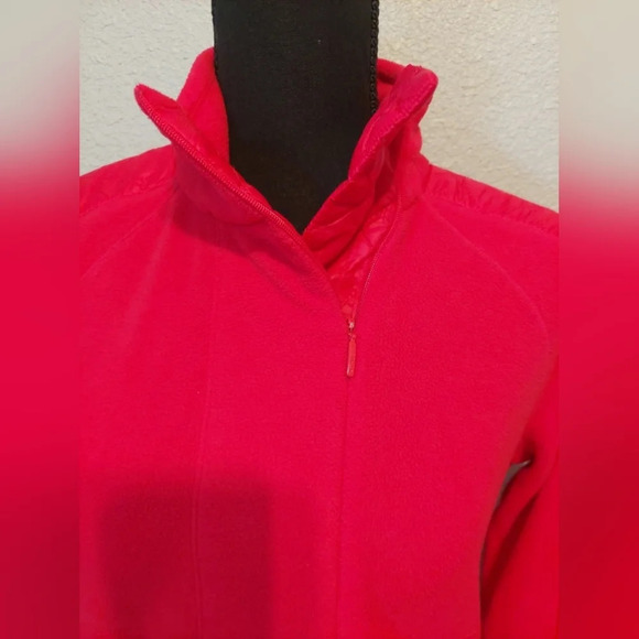 Athleta Vortex Halfzip Fleece Quilted Pullover Sweater Neon Pink Athleisure - Picture 10 of 12